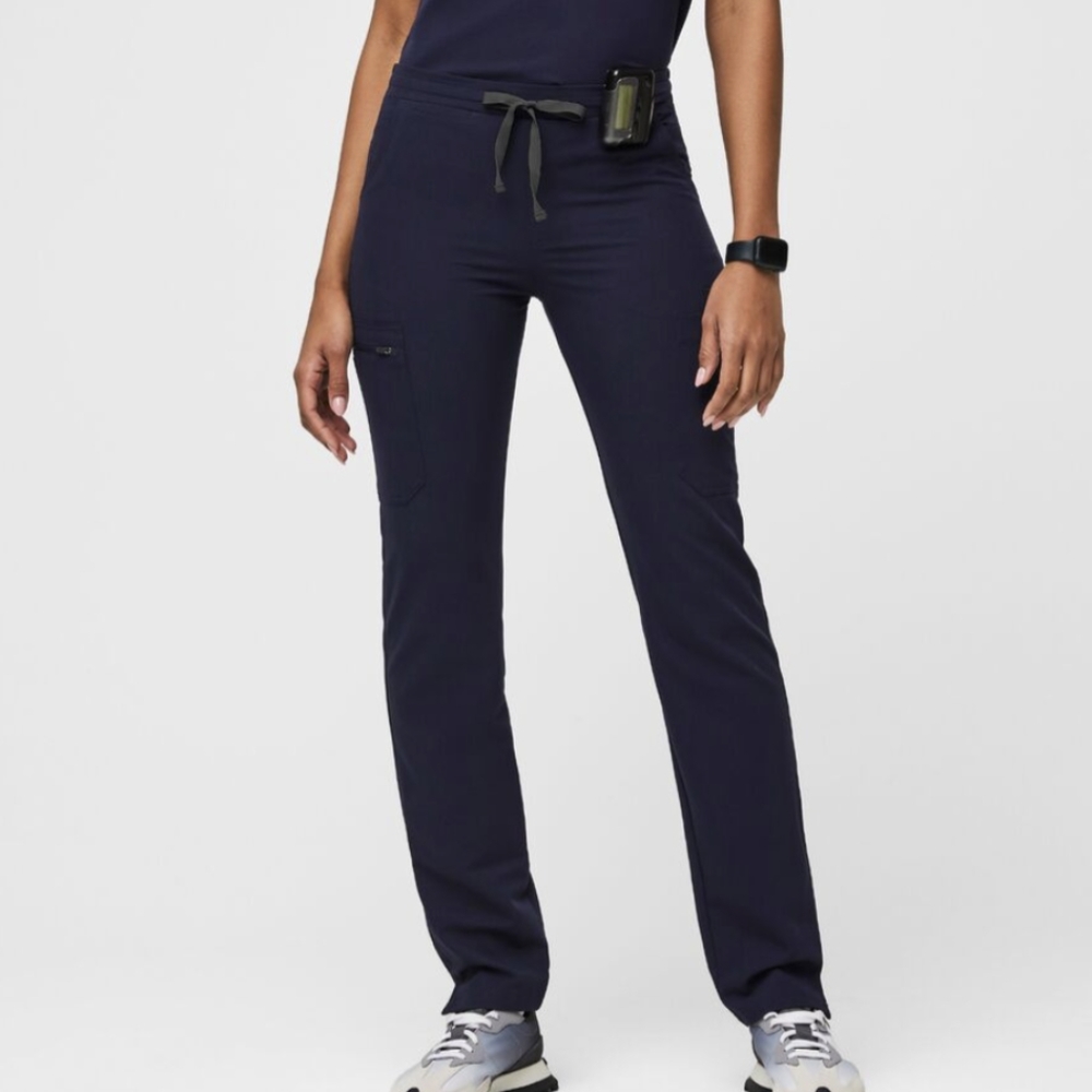 Figs Navy "Yola" Skinny Scrub Pants